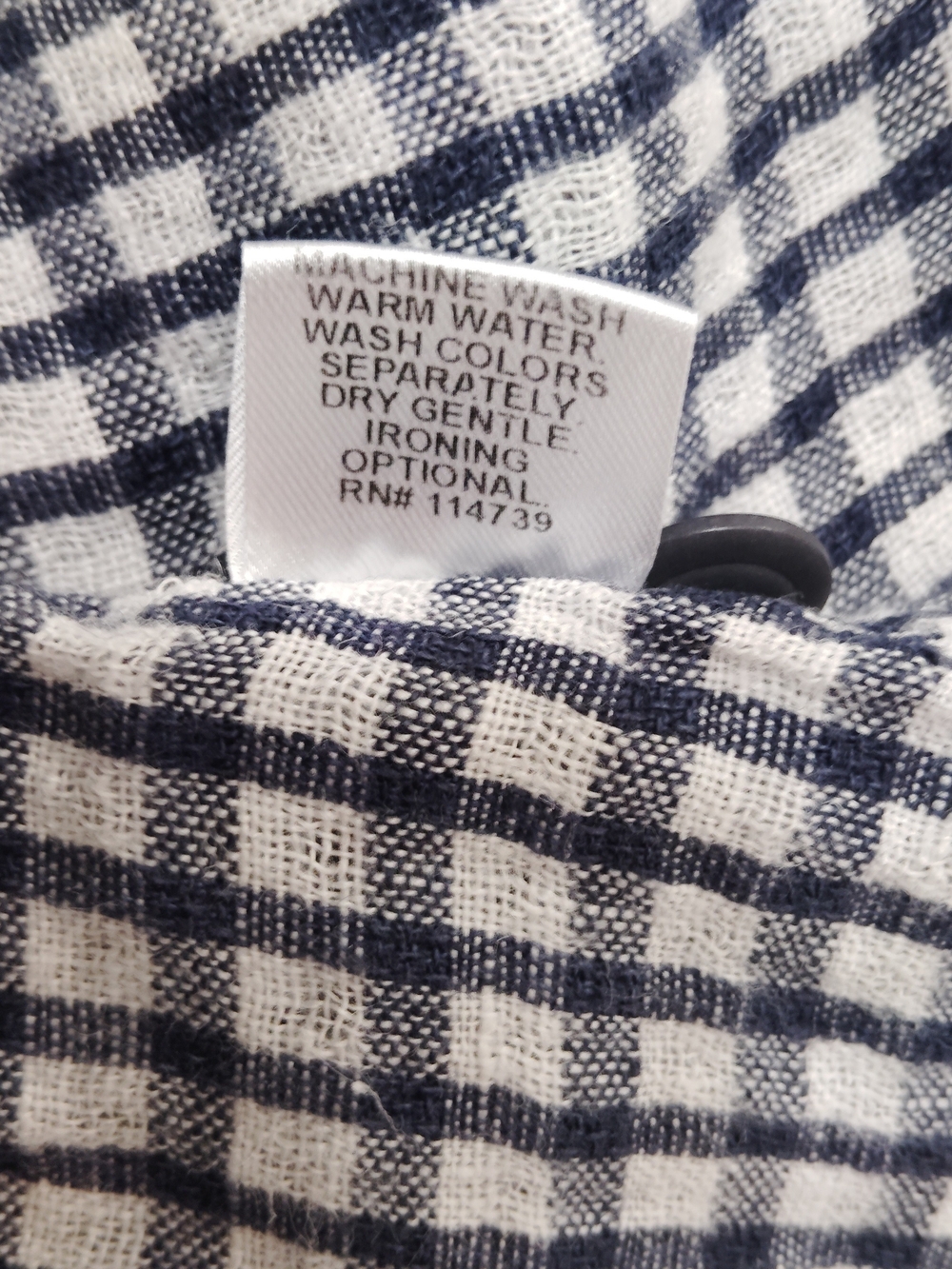 Flax Women's Dress Gingham Midi Sleeveless Collared 100% Linen Button Front Sz S - Picture 7 of 10
